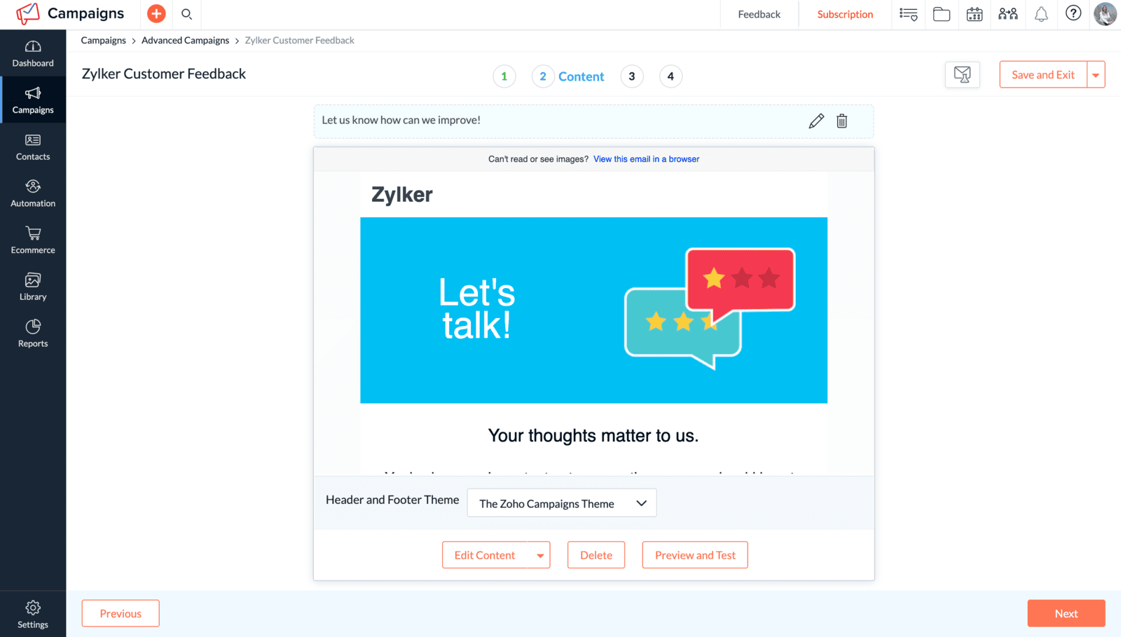 Zoho Campaigns